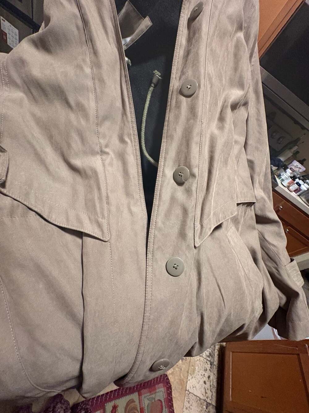 Fay Beige Hooded Utility Trench Coat with Detachable Liner
